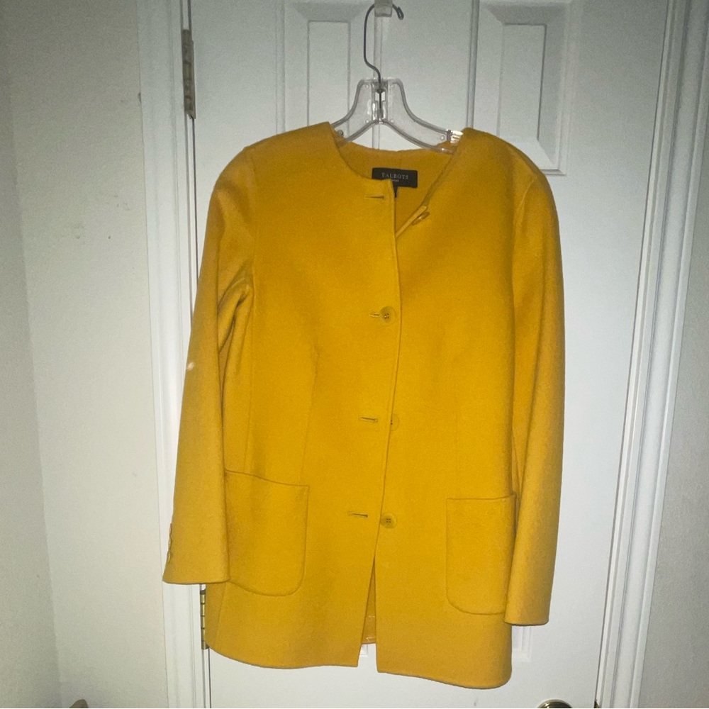 Mustard Yellow Wool Coat - Unlined